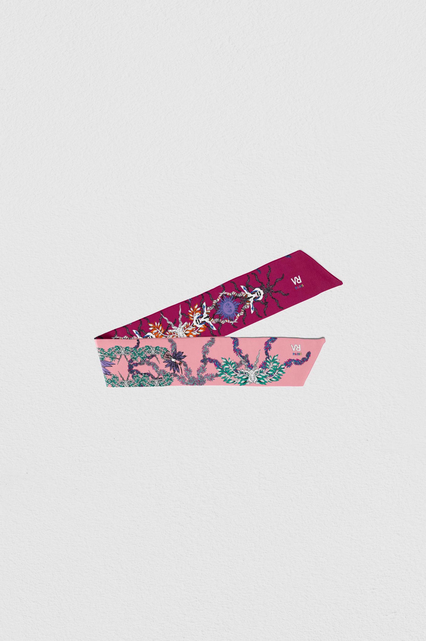 Ruban foulard " Les petit chamans roses"