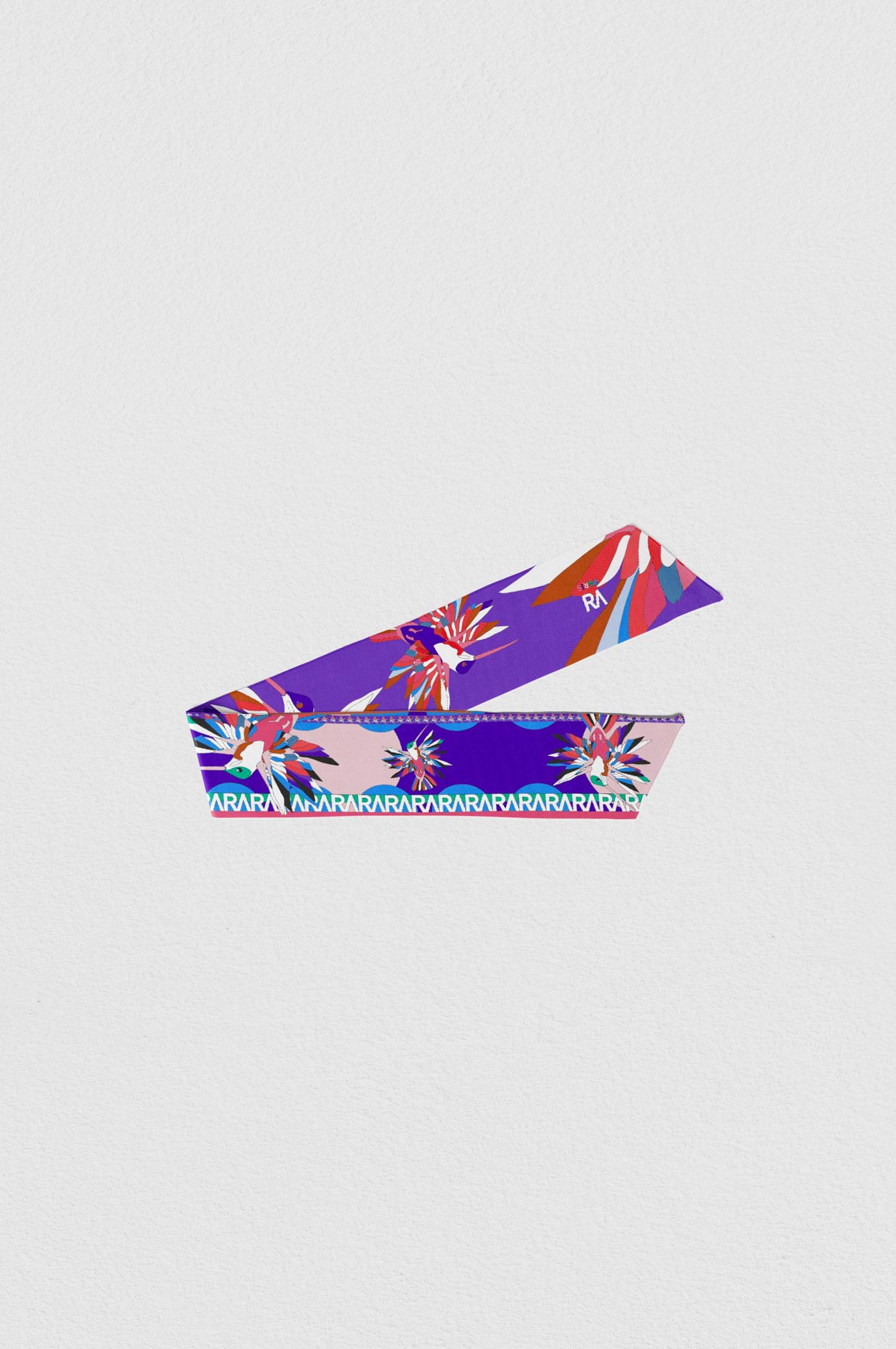 Foulard ruban Virginie Riou "Le petit colibri"