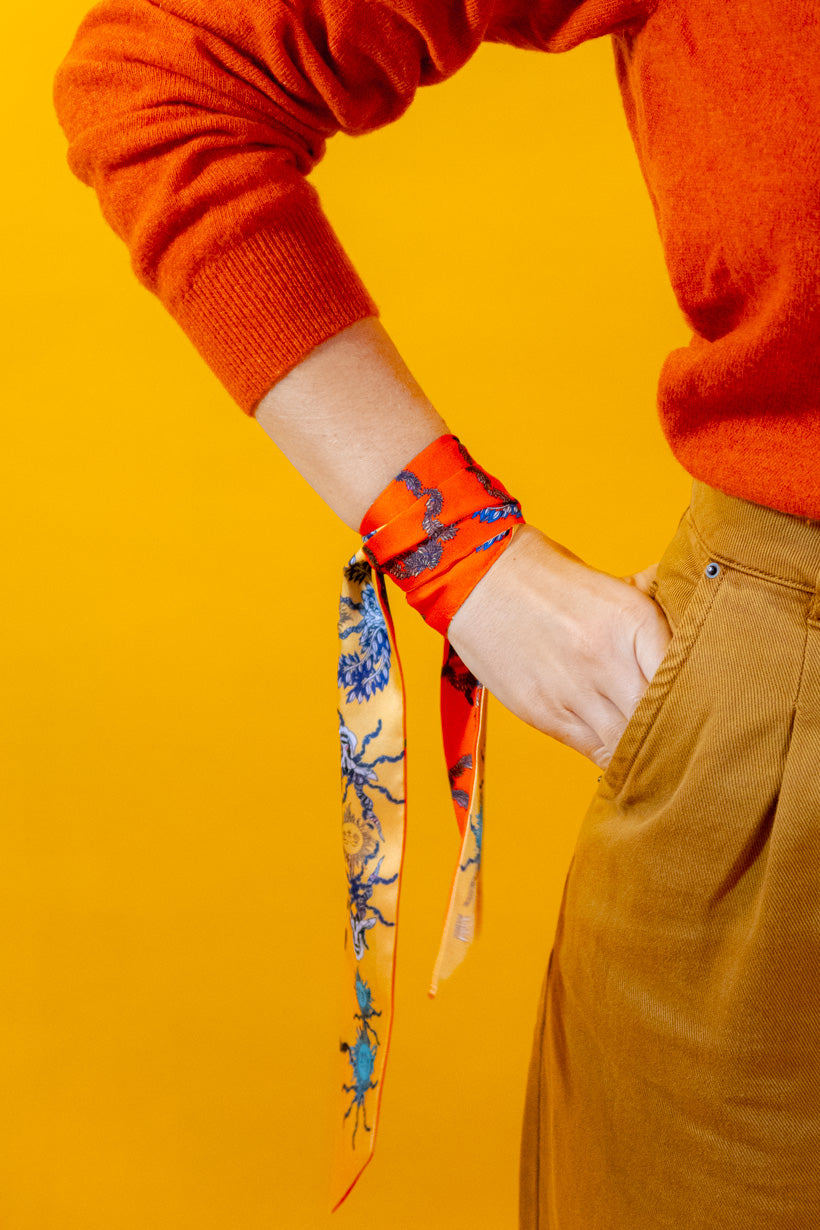 Ruban double "Les chamans oranges"