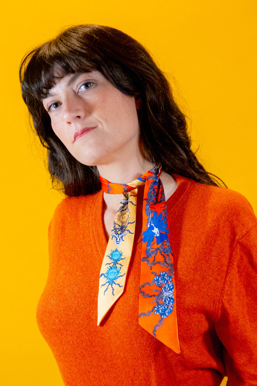 Ruban double "Les chamans oranges"