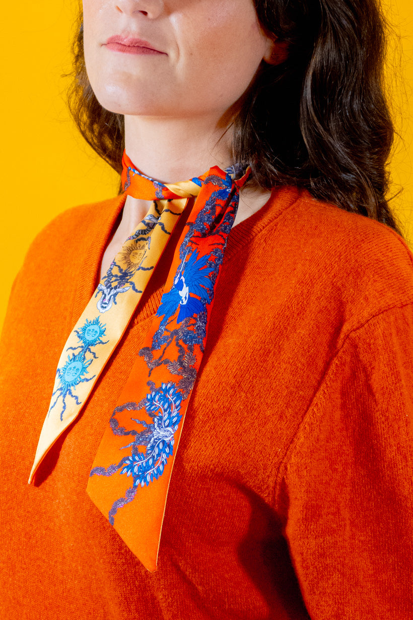 Ruban double "Les chamans oranges"