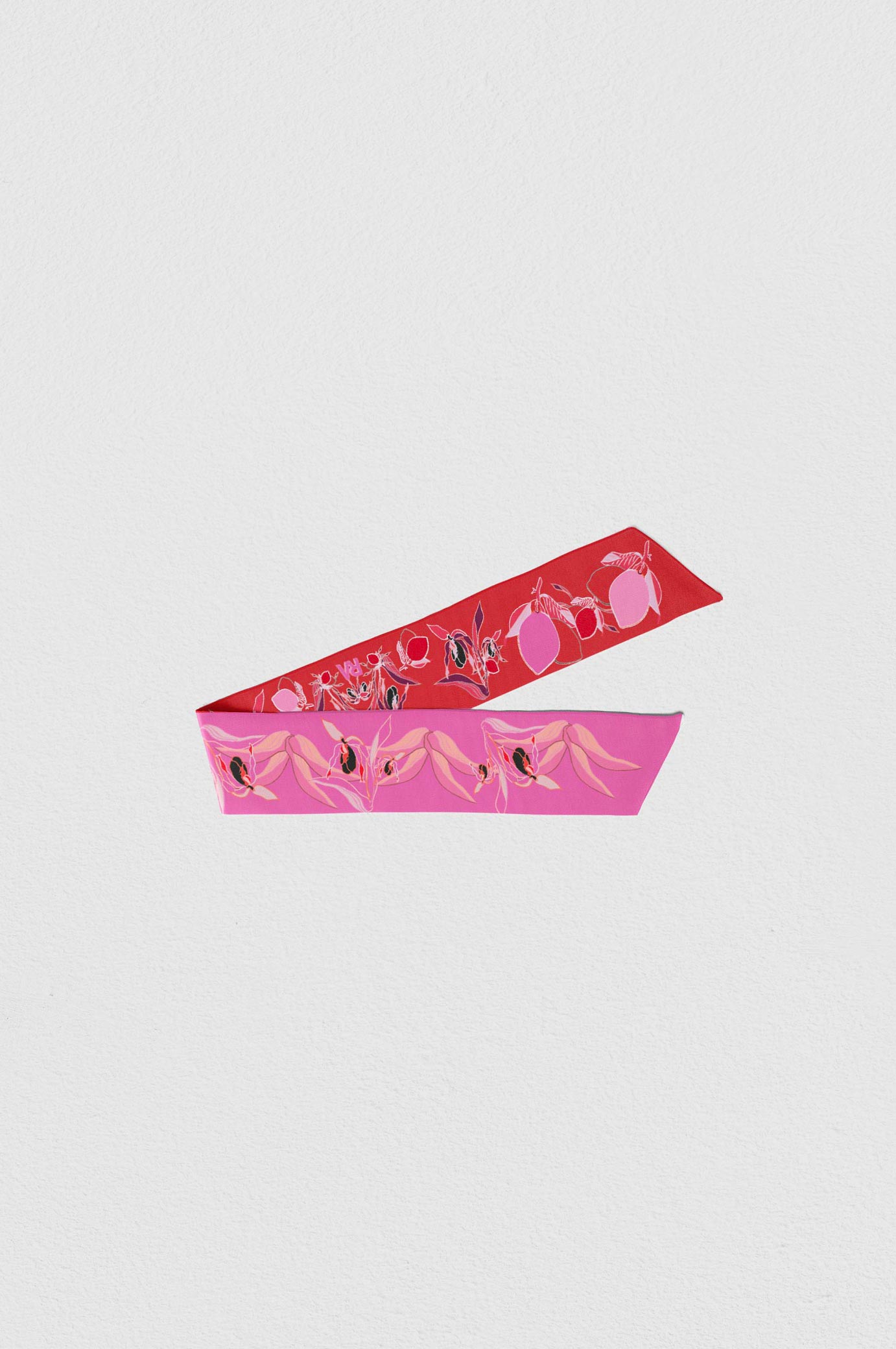 Foulard ruban « Le petit citron caviar »