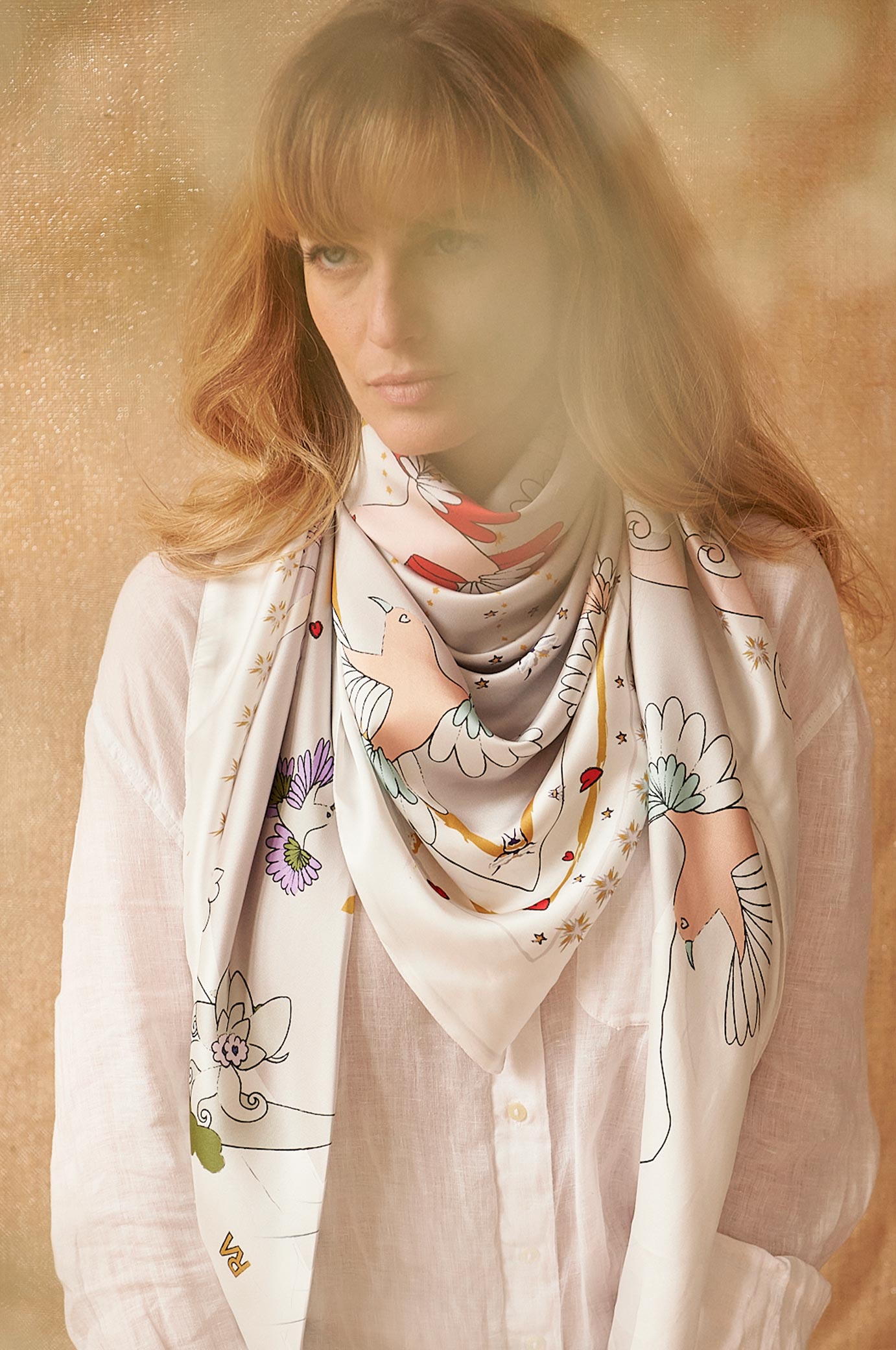 Foulard Triangle géant « Le paradis blanc »