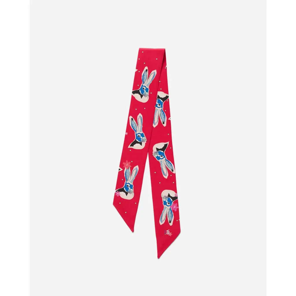 Foulard bandeau « Les lapins de Séléné rouge - Rouge -