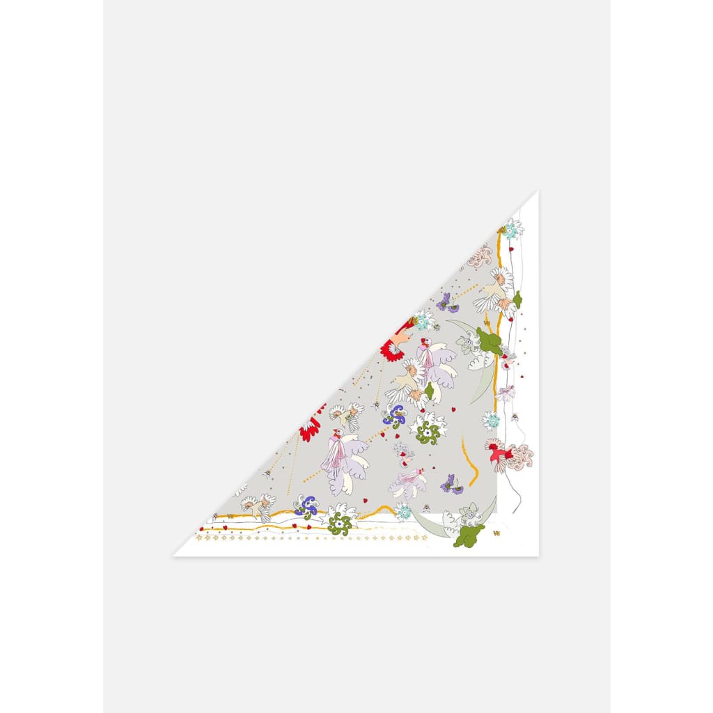 Foulard Triangle géant « Le paradis blanc » xccscss.