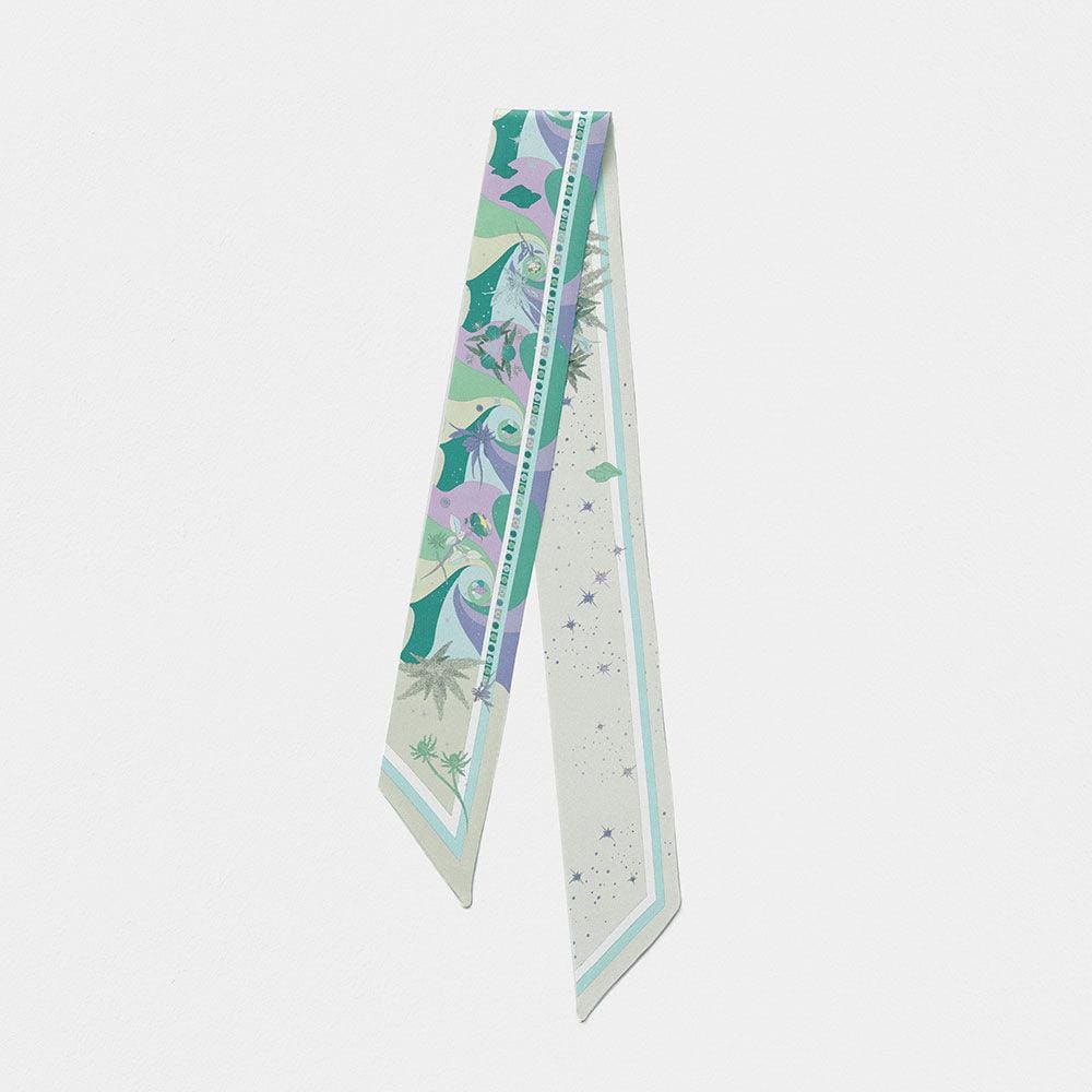 Foulard twilly en soie Virginie Riou "Les guérisseuses" xccscss.