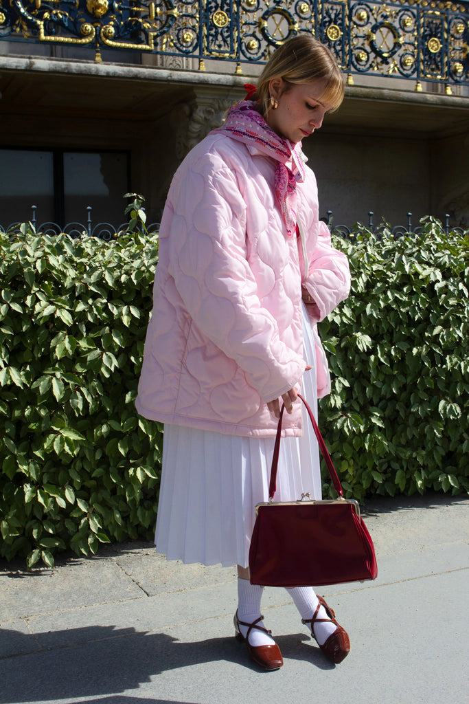 Carré en soie, 65, Le bandana, rose