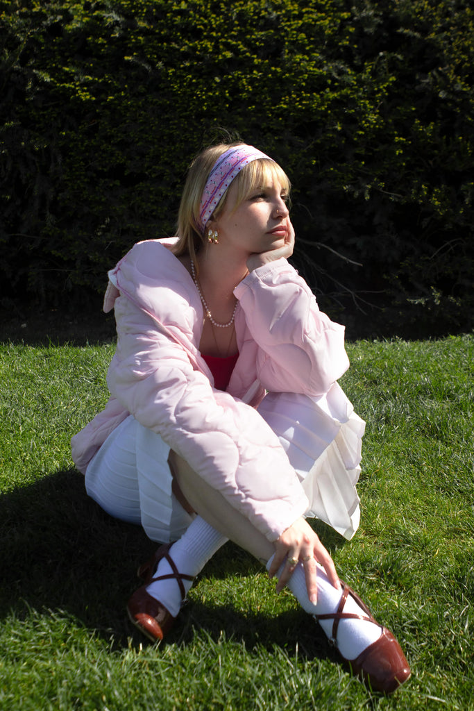 Twilly double, le bandana rose, rose 