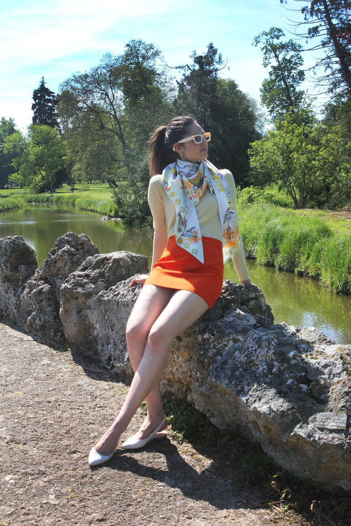 Foulard triangle, les chamans du soleil, multicolore 