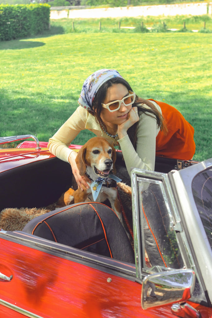 Foulard triangle, les chamans du soleil, multicolore 