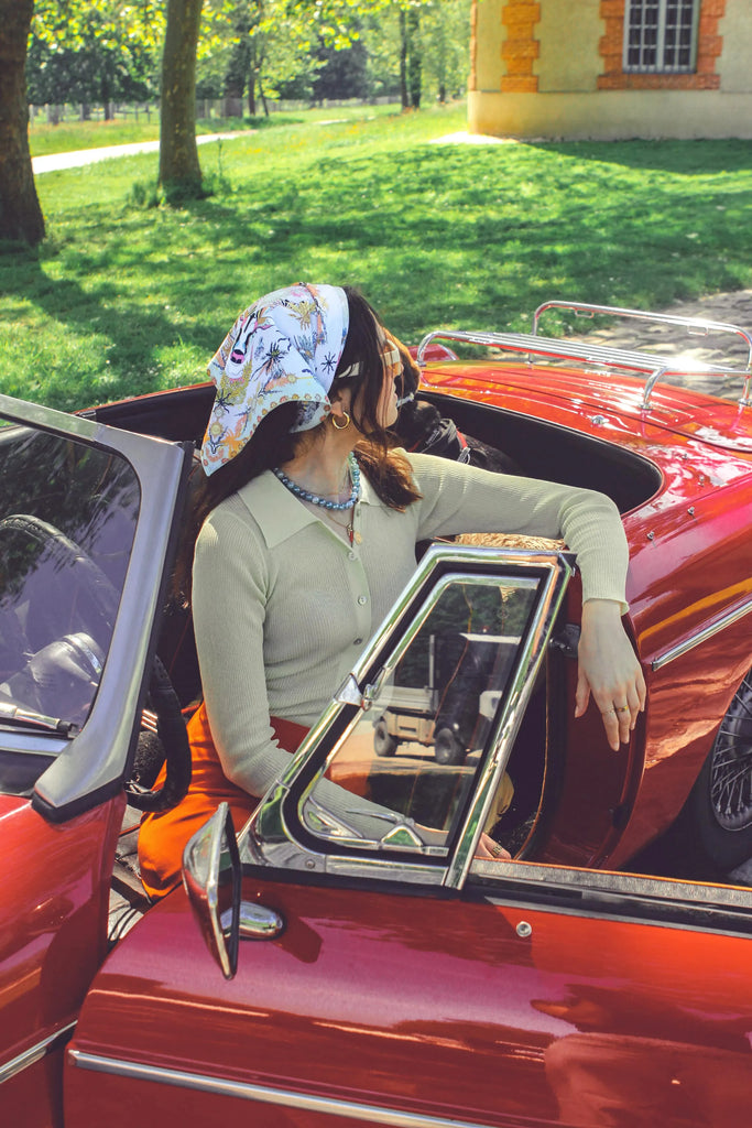 Foulard triangle, les chamans du soleil, multicolore 