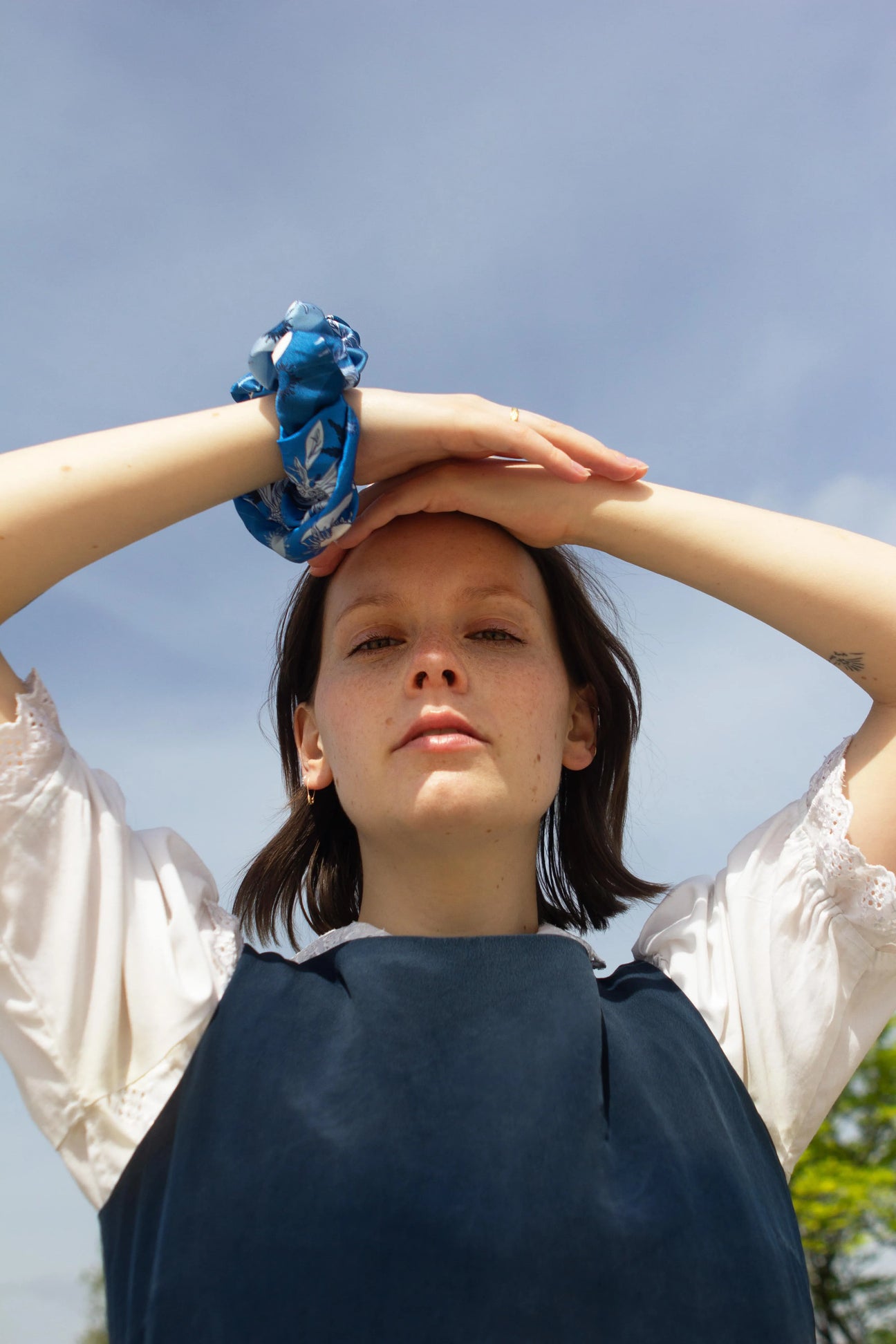 Chouchou, twill, cassiopée bleue, bleu