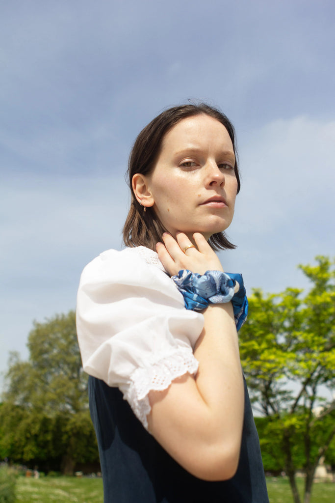 Chouchou, twill, cassiopée bleue, bleu
