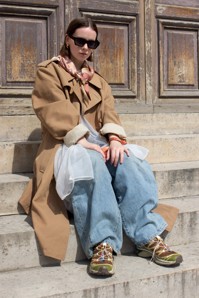 Foulard triangle, La cassiopée gold, doré