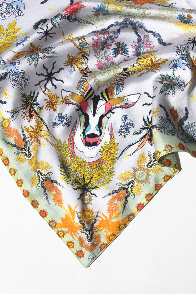 Foulard triangle, les chamans du soleil, multicolore 