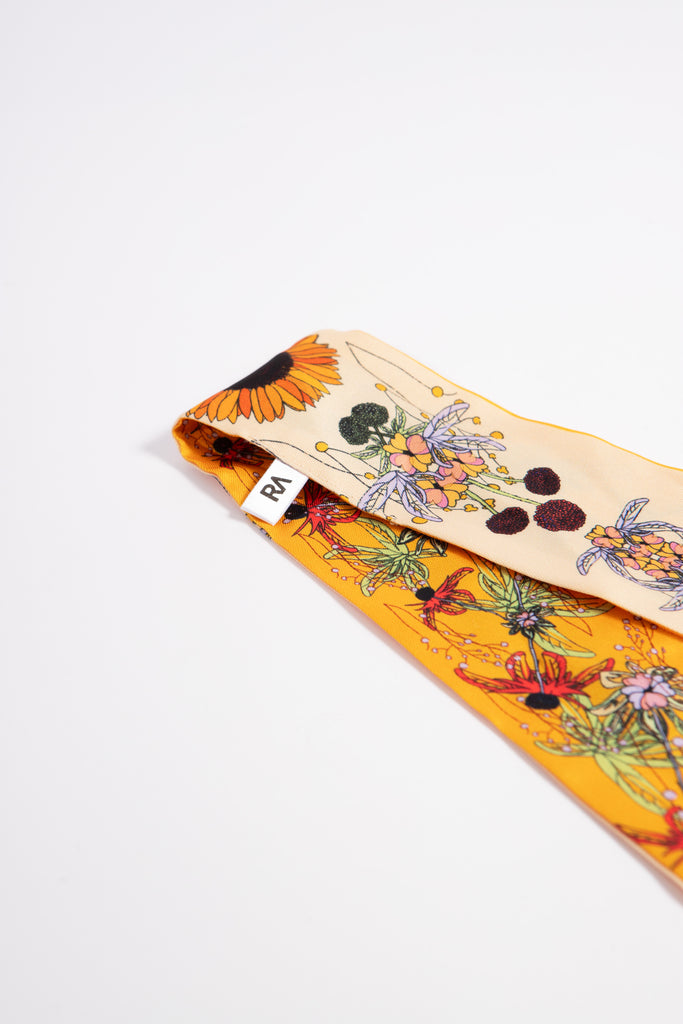 ruban twilly, tournesol, jaune