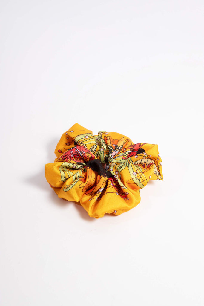 chouchou cheveux, chouchou jaune, tournesol