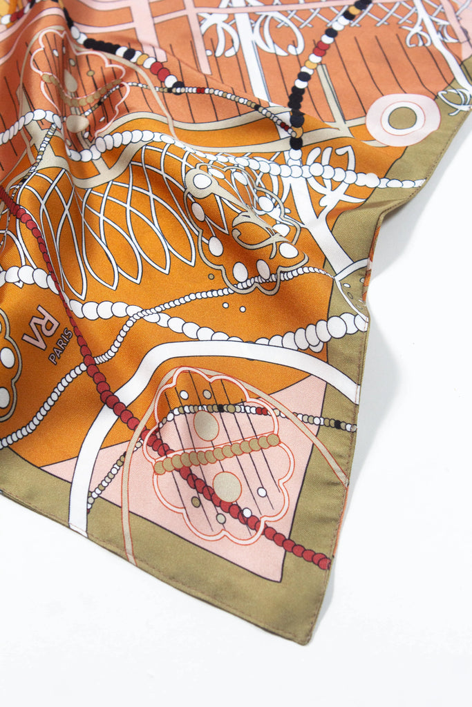 Foulard triangle, la boite à bijoux gold, doré