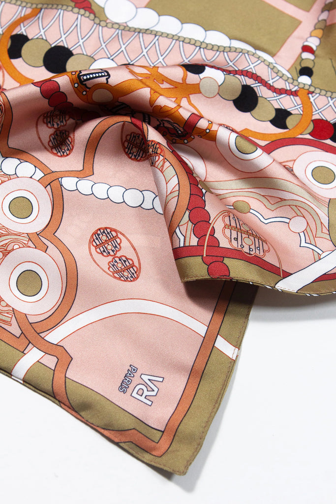 Foulard triangle, la boite à bijoux gold, doré