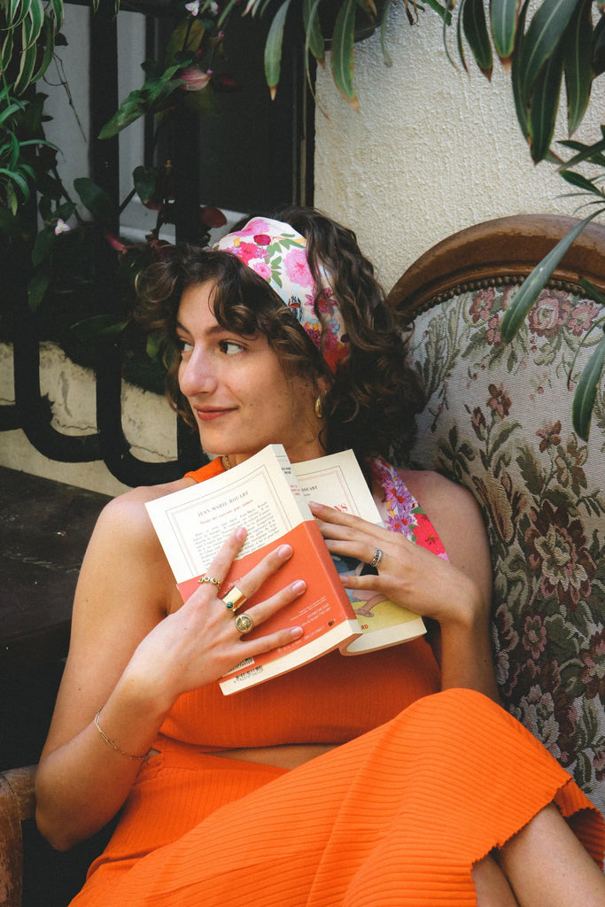 Bandeau cheveux , Le jardin, rose