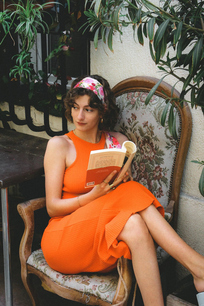 Bandeau cheveux, Le jardin, rose