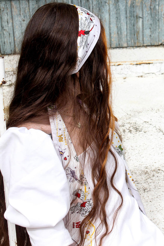 Bandeau cheveux, La colombe, blanc