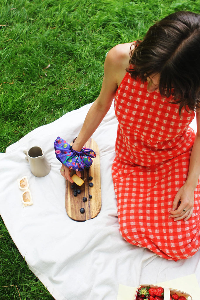 chouchou fleuri, accessoire cheveux, violet