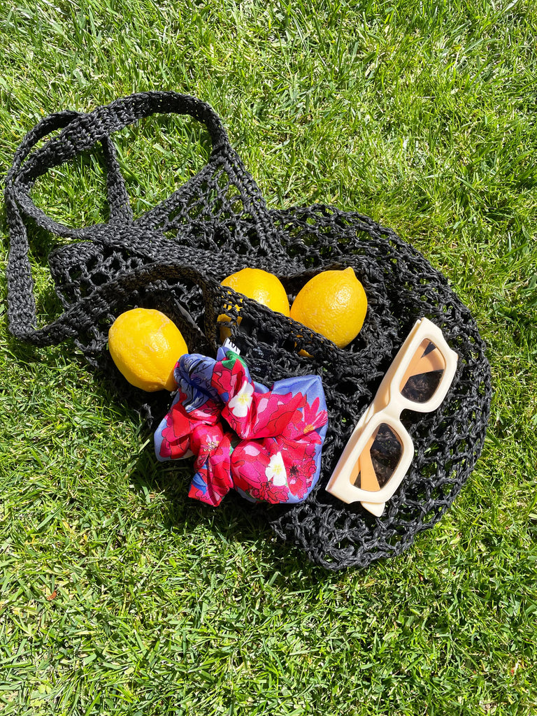 chouchou fleuri, tropical, violet et rose