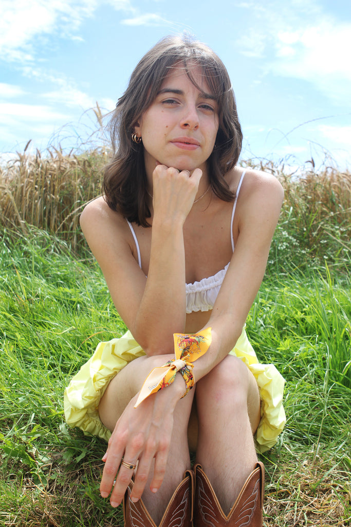 ruban twilly, tournesol, jaune