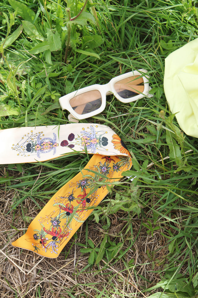 ruban twilly, tournesol, jaune