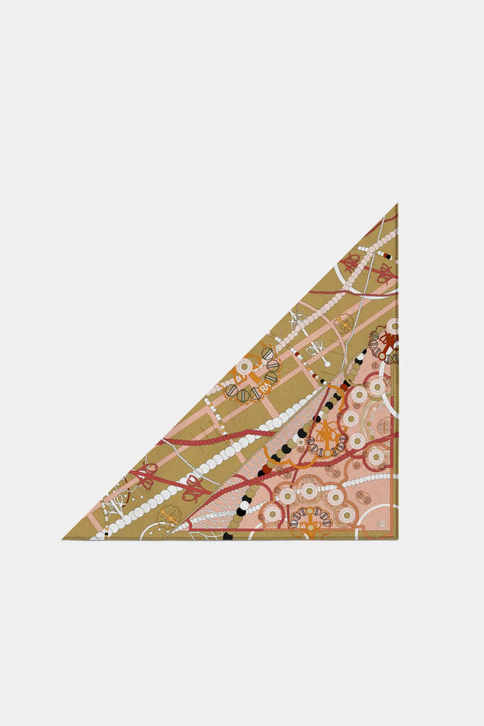 Foulard triangle, la boite à bijoux gold, doré