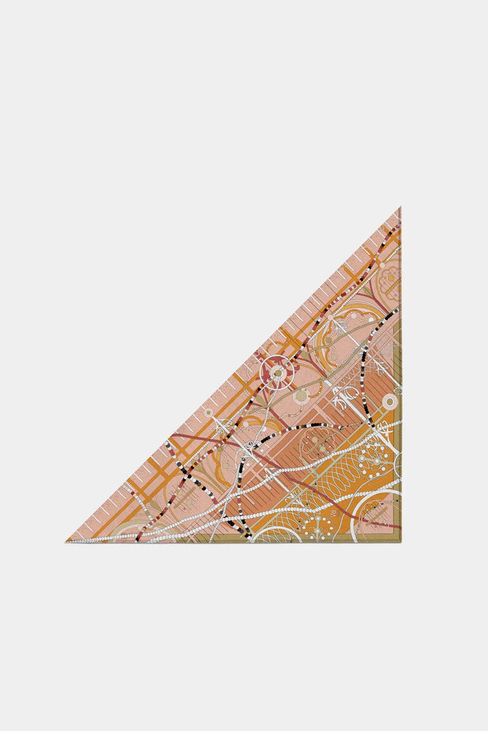 Foulard triangle, la boite à bijoux gold, doré