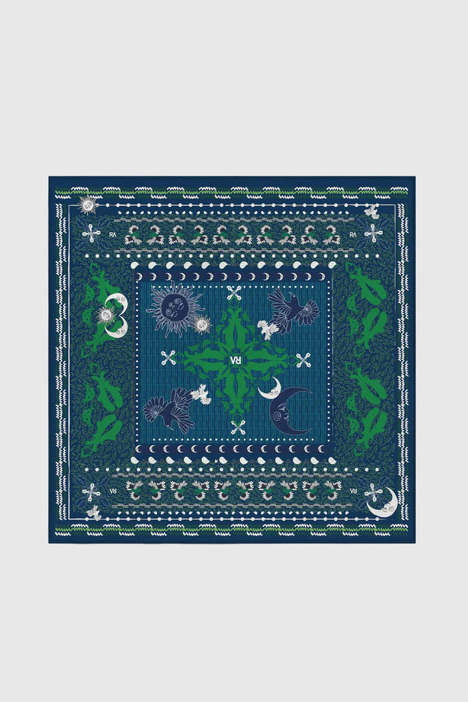 Carré en soie, 65, Le bandana, bleu marine