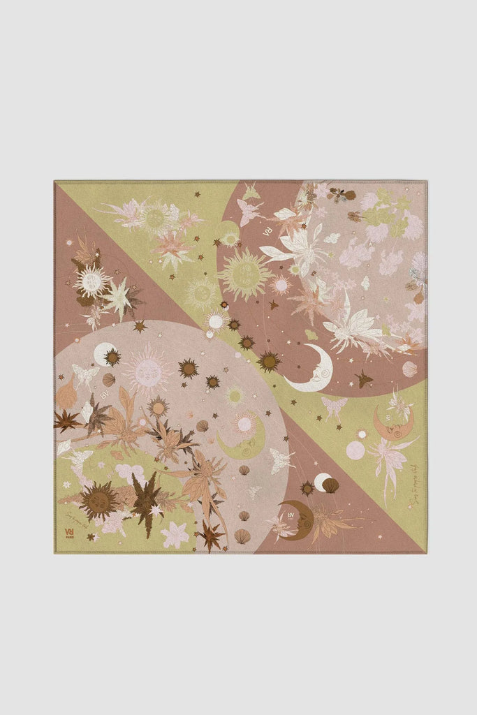 Carré en soie, 65, La cassiopée gold, gold