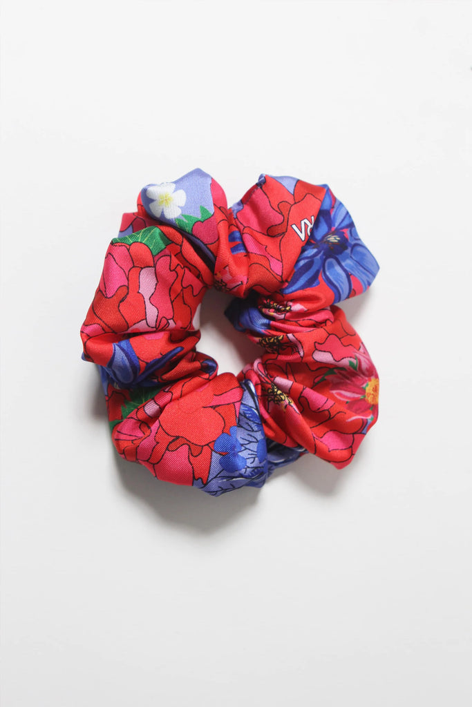 chouchou fleuri, tropical, violet et rose