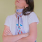 Foulard bandeau « Les lapins de Séléné mauve"