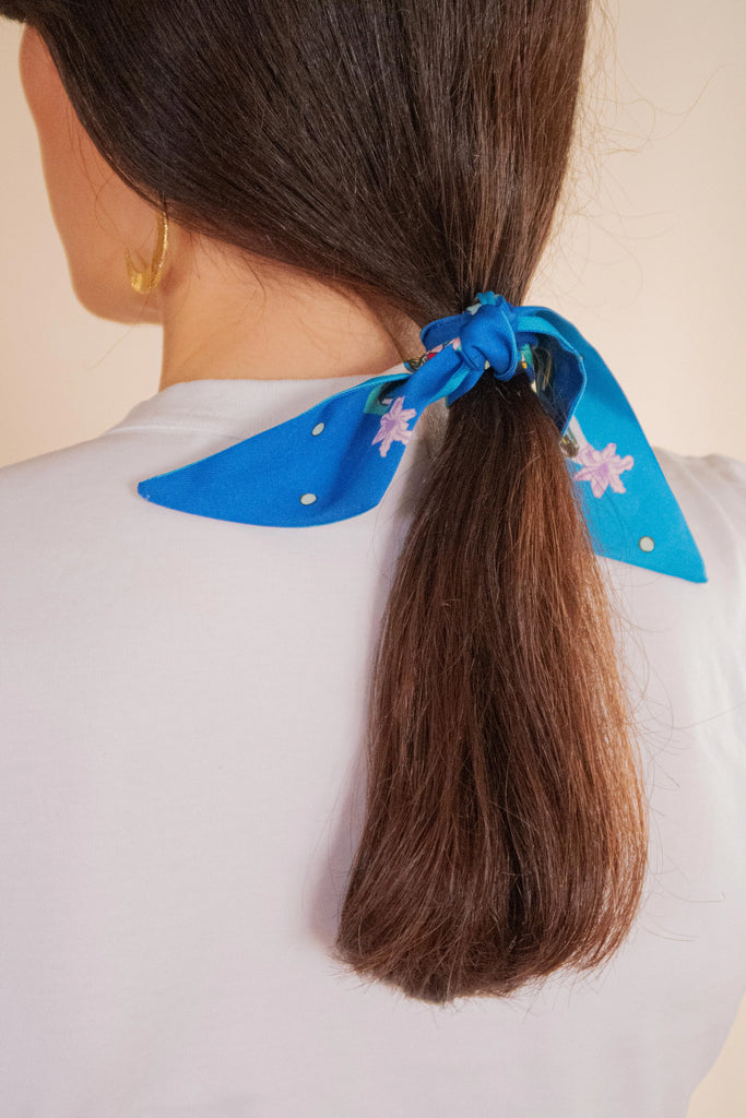 Ruban poignet, Les petits lapins de Séléné bleus, bleu