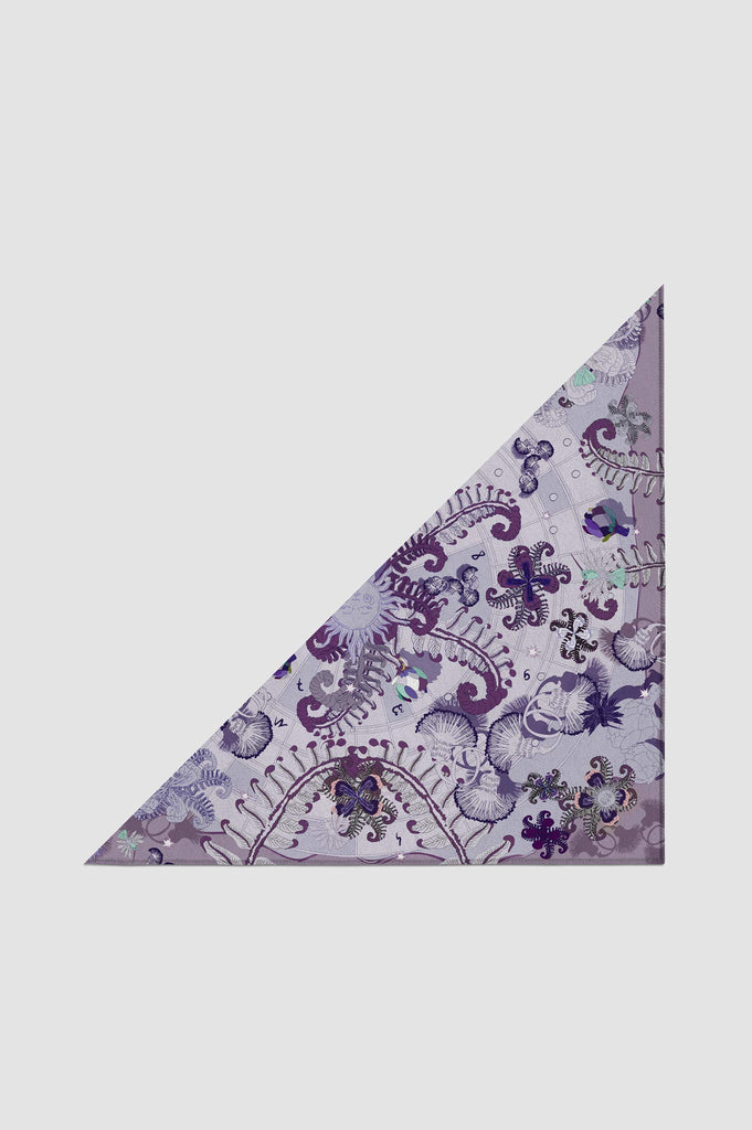 Foulard triangle, le cycle, violet